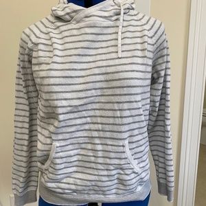 Striped Half-Hood Sweater Top